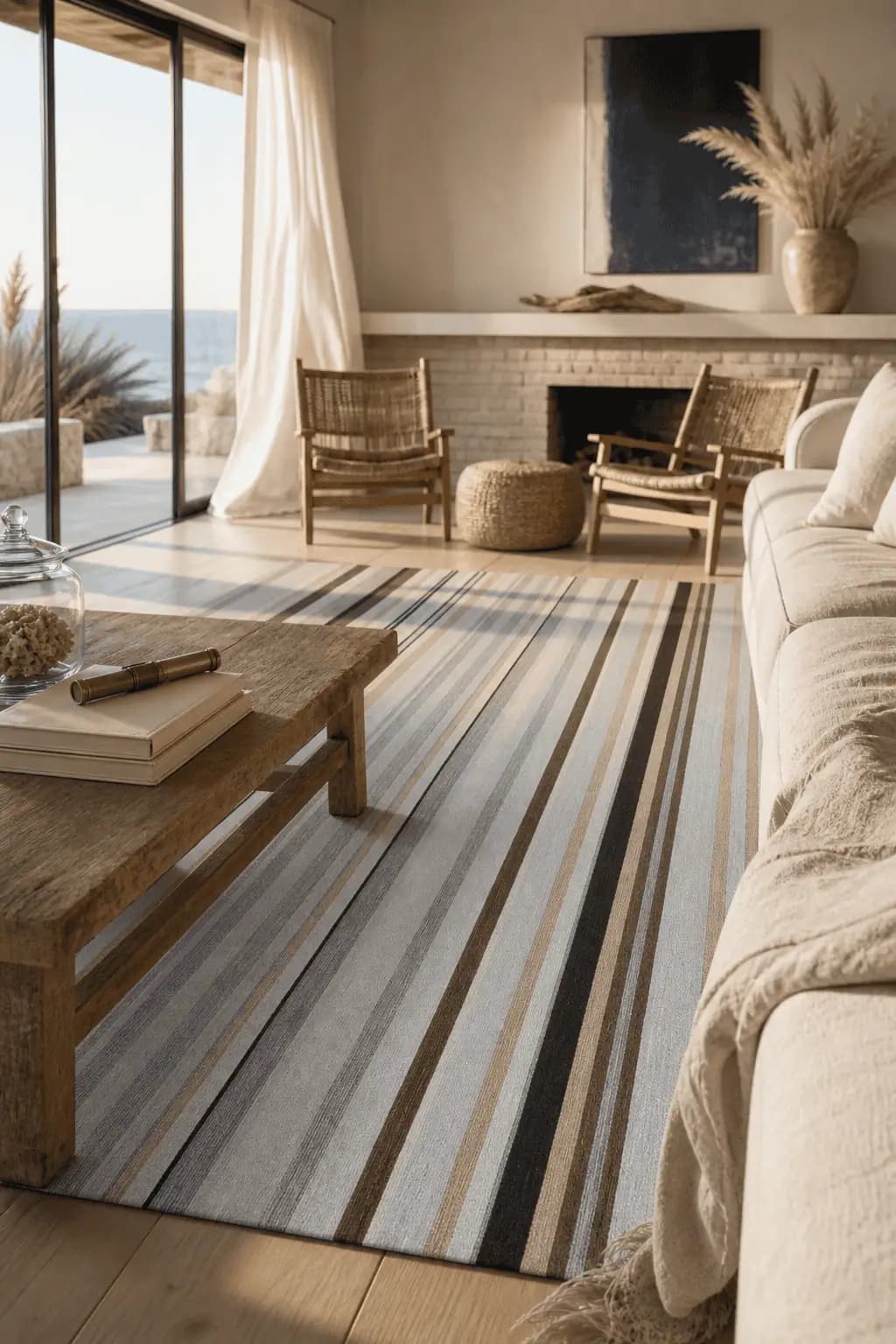 The Candy Stripe - Grey & Blue