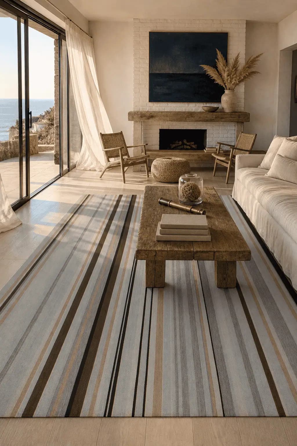The Candy Stripe - Grey & Blue